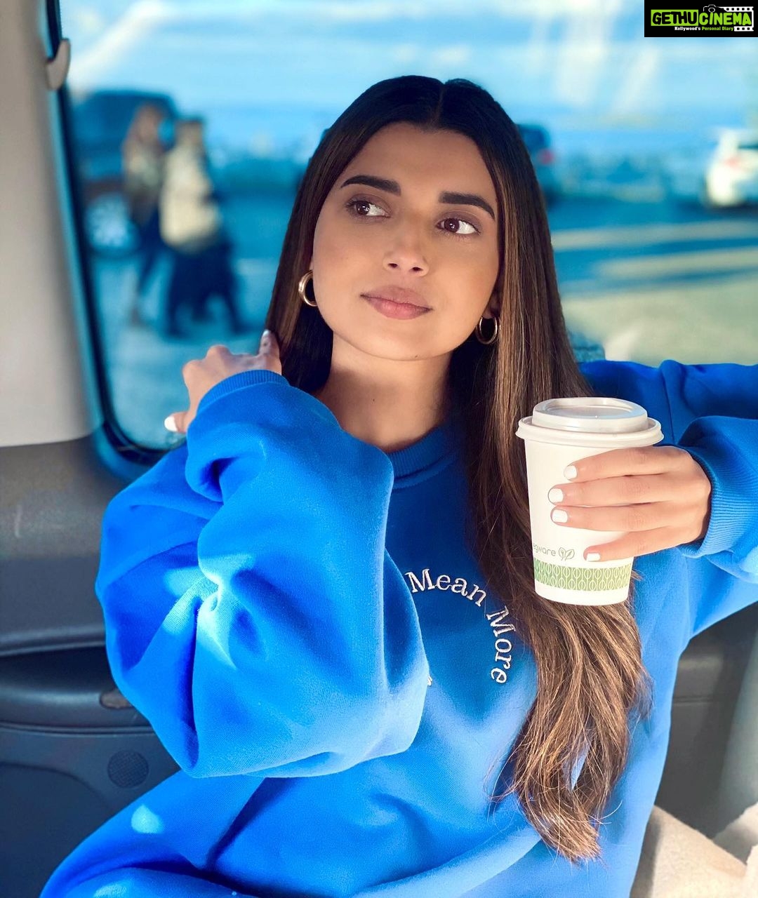 Nimrat Khaira Instagram - 💙💙 I like coffee and may be 3 people 🌸