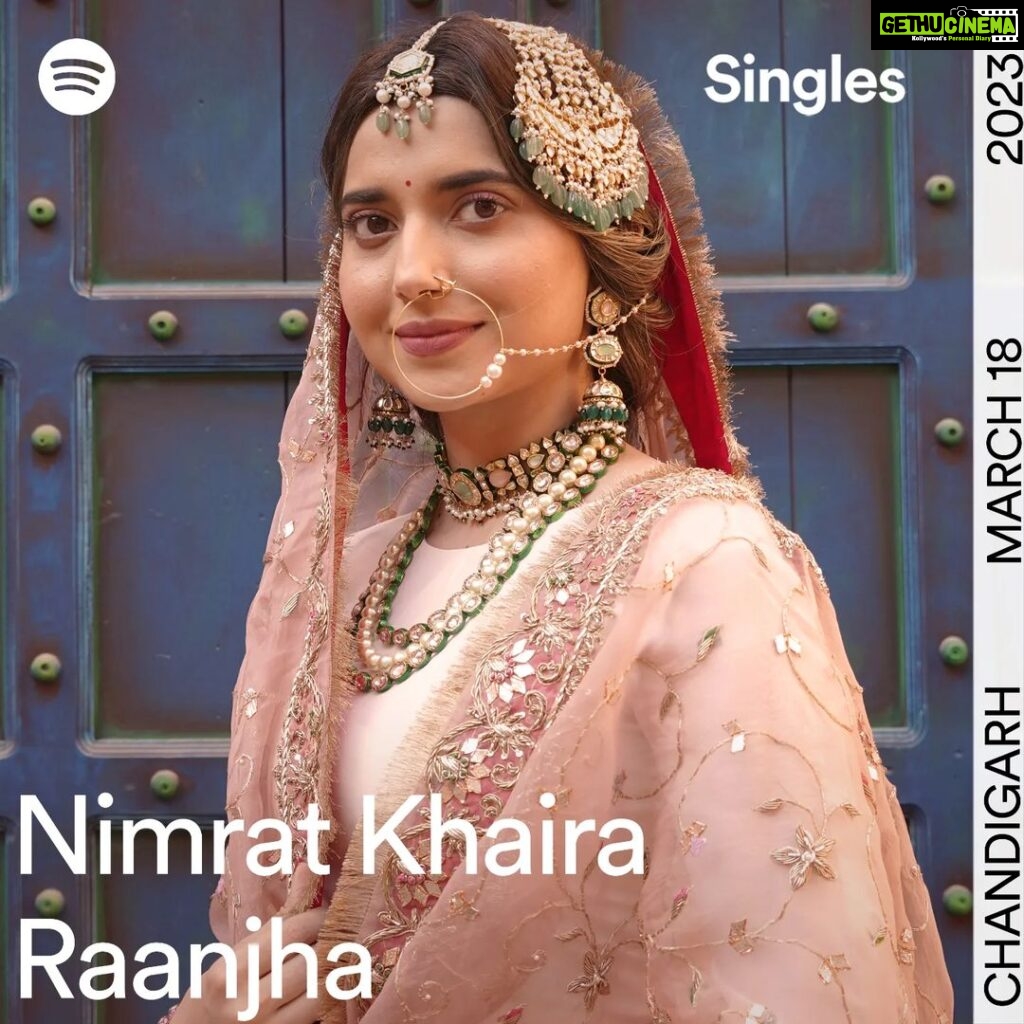 Nimrat Khaira Instagram - Are you ready to be reintroduced to this evergreen love story? ❤️ @nimratkhairaofficial’s new Spotify Singles, Raanjha, coming out at 5 PM today, exclusively on Spotify. #SpotifySingles