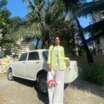 Nimrit Kaur Ahluwalia Instagram – // farting rainbows 🌈 🦄 
📷: @mesmahirising 
#rainbowpop 
#popcolors 
#nimritahluwalia