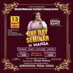Nisha Bano Instagram - Milde ha 13 April Mansa 🌸👍🏻 Organised by @khushi_beauty_room @khushi_sharma302 For More Details On Poster 👍🏻 #nishabano #makeup #event #awards
