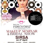 Nisha Bano Instagram - Hello Friends. M coming in ur city Sirsa 🌸 See you on 4th April excited to meet you🤗 love you all ❤️ Organised by @raabtacosmo Enquiry- 9802552000 ( Hemant Kartik ) #nishabano #makeup #seminar #bridalmakeup #awardshow #talent #bridalshow #sirsa #seeyou