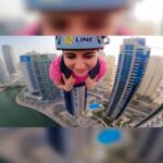 Oindrila Sen Instagram - Aaaand again I did it 😎 #zipline #dubai #adventure #vacation 🇦🇪 Avoid my facial expression 😂 Xline Dubai Burj Khalifa