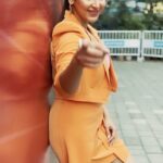 Oindrila Sen Instagram - 🧡💗 . . . . . . . . . . . . Outfit @sasya_fashions Stylist duo @sizaa92 @thankgod_itsfashion Assisted by @isuvosri13 Mua @sayantadhali Hair @sarmistha1992 #reelsinstagram #reels #viral #reelitfeelit #orange #colorful #love