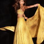 Palak Tiwari Instagram - Swinging my dupatta around is basically my fav arm workout 🤪💛 @amitkhannaphotography @stylingbyvictor @sohail__mughal___ @darenmemonofficial @rahul_sharma221 @sawangandhiofficial @tyaanijewellery @goldsmiths_jewellery