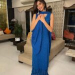 Palak Tiwari Instagram - Royal blue is my new favourite colour :) @labelaishwaryrika @fab.flats