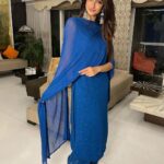 Palak Tiwari Instagram - Royal blue is my new favourite colour :) @labelaishwaryrika @fab.flats