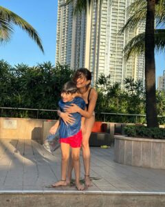 Palak Tiwari Instagram - Pool day 🍃
