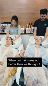 Parull Chaudhry Instagram - When the results exceed your expectations....... in this case it’s our hair colour results 😃

Thanks @sameersalmani
@sameersalmanitheartist 😍 

#charulmalik #parulchaudhary #trending #trendingreels #transitionreels #reels #instagramreels #reelsinstagram #haironpoint #transformation