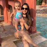 Pooja Banerjee Instagram – 8 months into motherhood…  @sanassejwaal love you more than my heart my knows the definition of love.  Muuahhh my baby girl #SanaSSejwaal #NewMom #MomLife #BabyGirl #PoojaBanerjii thank you @thedotdiary for giving Sana her first swim suit. ❤️🧿 #MyWaterMelonSugar #MammaOfSana Neemrana Fort Palace