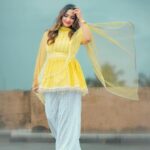 Pooja Banerjee Instagram - Happy Raksha Bandhan #PoojaBanerjii #SalwarSuit #IndianWear #IndianOutfit #RakshaBandhan outfit by @enaarahindia shot by @atreo_akash Bhubaneswar, India
