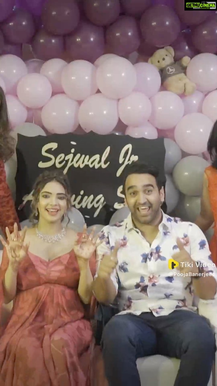 Pooja Banerjee Instagram - Oh my God….so many different feelings,emotions and moods together… waiting for #BabyPoo 👶 #BabyShowerSaga #SandeepSejwal #PoojaBanerjee #SejwalJr. #BabyShower #Preggo #PreggoLife #Tiki @tikiappofficial