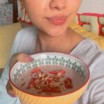 Pooja Banerjee Instagram – Strawberry 🍓 🍓 🍓🍓🍓🍓🍓🍓🍓🍓🍓🍓 my favourite fruit ❤️❤️❤️ #strawberrymuesli #mylove obsessed with strawberries 🍓 #reels #PoojaBanerjee #BlueMermaid #preggo #PreggoLife