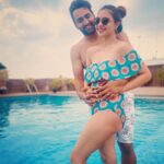 Pooja Banerjee Instagram – 🤰 MY FAMILY ThREE ❤️ #Blessed  #NEWbeginnings #BlueMermaid #SandeepSejwal #PoojaBanerjee 🧿 swimsuit by @hunkemollerindia Bangalore, India