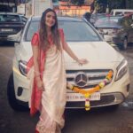 Pooja Banerjee Instagram - #AshcheBochorAbarHobey #JoyMaDurga #ShubhoBijoya saree by @devatithi Killick Nixon Studios, Chandiwali