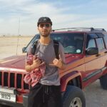 Raghav Juyal Instagram - 🏜 🐪 🌵 When mountains meet desert Thank u @gaon_bura dada for the jeep 😂 Thank u pasha for introducing me to our family ❤️ @tabish_pasha #offroad #desert #dubai #raghavjuyal #funnyvideos #fun #adventure #jeepcherokee #jeep Dubai United Arab Emirates