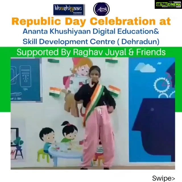 Raghav Juyal Instagram - #Repost @khushiyaanorg ・・・ Today we celebrated Republic Day at our Ananta Khushiyaan Digital Educatiob & Skill Development Centre ( Dehradun) . . Thank you @raghavjuyal Sir & Friends for being the strongest support. . Thank you Dehradun team for excellent execution.