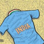 Raghav Juyal Instagram - #Repost @cartoonistsatish ・・・ I'm the representative of the deprived- Vandana Katariya after the casteist slur. #TeamIndia #VandanaKatariya @newindianexpress cartoon