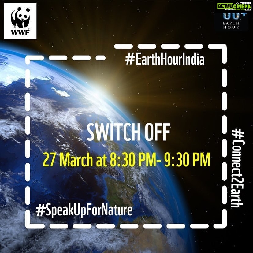 Raghav Juyal Instagram - I am switching off non-essential lights from 8:30 PM to 9:30 PM tonight to mark #EarthHourIndia. Join me & @wwfindia to #SpeakUpForNature. Mumbai, Maharashtra