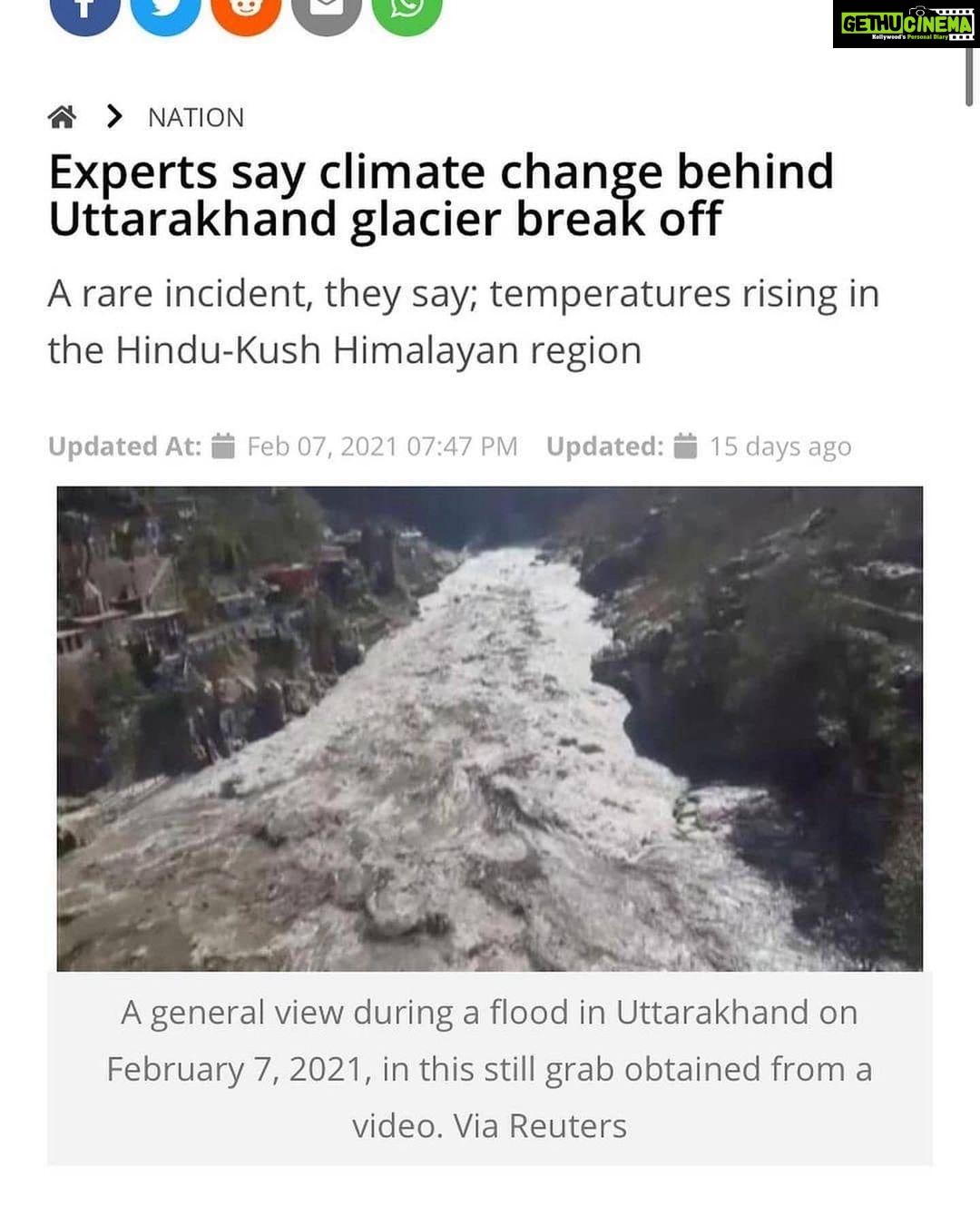 Raghav Juyal Instagram - The situation is bad, and we need to talk about it. The climate change is here and it’s very much real, because of it the mountain communities are suffering, forest fires are raging, temperatures are increasing, we are looking at water shortage and power cuts in coming months. And there have been a few isolated snowfalls, which people is putting in their stories and reels, making everyone else feel that situation is normal in the mountains. But it is not. So please, between reels and stories, let’s talk about the real situation as well. Let’s atleast talk about it, prompting everyone to read about the situation in the mountains. So everyone can learn that global warming is global, and what we do in our cities and countries is affecting the Himalayas, and it won’t be long before we might see huge climatic disasters in these regions. . . . Please share this across🙏❤ . . Via ~ @abhiandnow Follow : @hum_hai_uttarakhandi . . . #climatechange #climatecrisis #climatechangeisreal #climateaction #climateemergency #climatestrike #climatechangeawareness #hum_hai_uttarakhandi #climateactionnow #climatebreakdown #uttarakhand #himachal