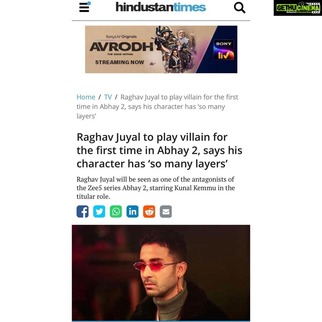 Raghav Juyal Instagram - You will see me as a villain soon! Insanely excited for this one! #Abhay season 2 premieres on 14th August @zee5premium Can’t wait for you all to see some incredible performances. @khemster2 @kenghosh19 @iamramkapoor @chunkypanday @ashanegi @nidhisin @biditabag #TheRoadToJustice Uttarakhand