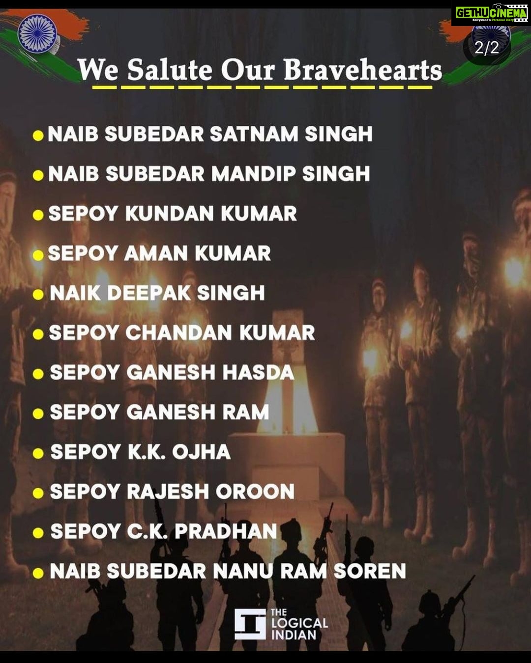Raghav Juyal Instagram - Jai hind 🇮🇳🙏🏻🙏🏻🙏🏻 #Repost @thelogicalindian with @repostsaveapp · · · 👉 Follow @thelogicalindian for more newsworthy stories. At least 20 Indian Army personnel, including a Colonel, were killed in action in a violent clash with #Chinese troops in the #GalwanValley area of eastern #Ladakh on the night of June 15. The Logical Indian salutes the supreme sacrifice of the #IndianArmy #bravehearts. #TLI #TheLogicalIndian Dehradun, देहरादून, Uttarakhand, India
