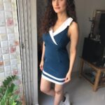Ragini Khanna Instagram – #sailorgirl #vibes #ootd #aboutyesterday #whiteshoes #nofilter  #girlwithcurls 🦋