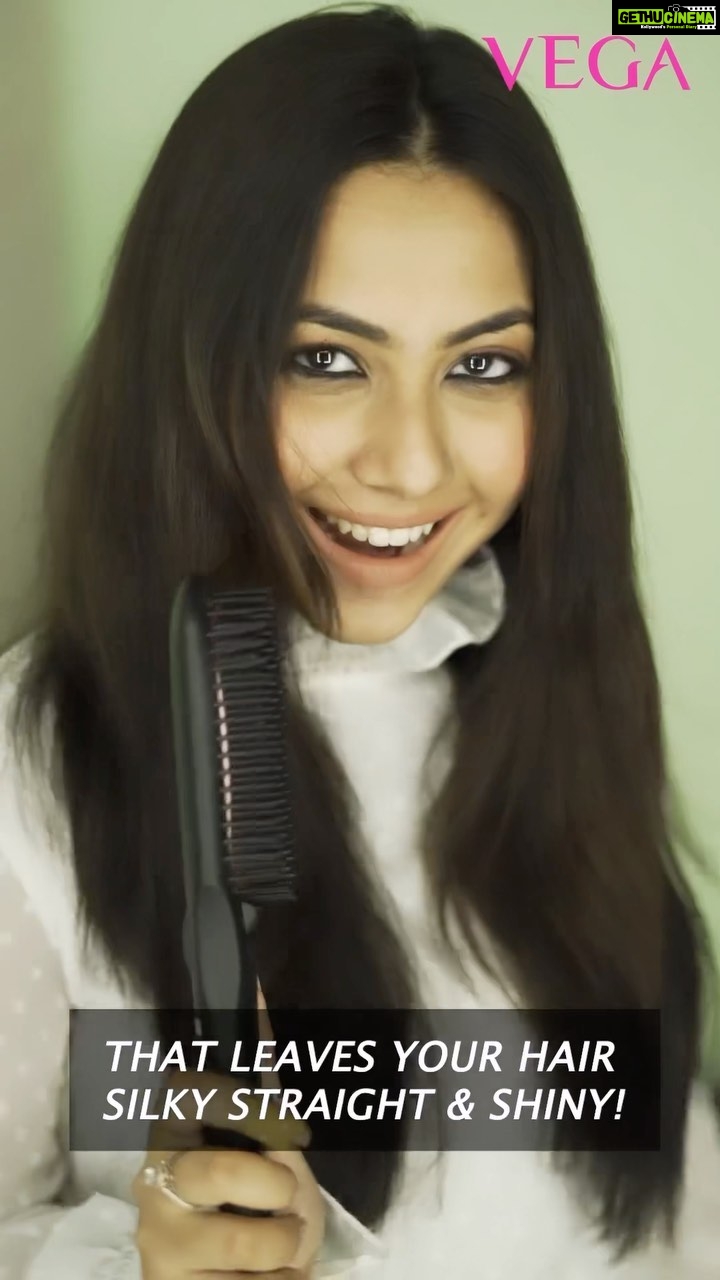 Reem Shaikh Instagram - So, i recently came across this amazing duo of hair brush and hair straightener the “ VEGA HAIR STRAIGHTENER BRUSH”. This 2 in one is all you need, super easy to carry, has temperature control and gives amazing results #PartyofTwo Go and buy my current obsession on Amazon. #PartOfTwo #HairStraighteningBrush #BrushBhiStraightBhi #StraighteningBrushingTogether #vegastraighteningbrush
