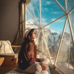Reyhna Malhotra Instagram - The winter views from @glampeco in Manali giving the Swiss alps a tough competition. What do you guys think ? Let me know in the comments below . . . . 📷 - @abhizhit . . #mountains #glamping #winters #snow #himachal #manali Manali, Himachal Pradesh