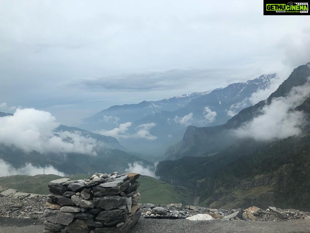 Rhea Sharma Instagram - In the lap of Himalayas #peace Rohtang Pass