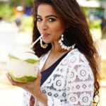 Ridheema Tiwari Instagram - Sippin’ coconut on paradise Cover up : @angelcroshet_swimwear Earrings : @blingthingstore Styling : @instylewithaditi 📸 : @mi_abhishek_joshi #coconut #drinkcoconutwater #ridhiematiwari #thingstodo Avani+ Khao Lak Resort
