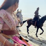 Riya Sharma Instagram - Spirit lead me where my trust is without borders Let me walk upon the waters Wherever You would call me Take me deeper than my feet could ever wander And my faith will be made stronger I will call upon Your Name Keep my eyes above the waves My soul will rest in Your embrace “I AM YOURS, AND YOU ARE MINE”. ✨ #reels #reelsinstagram #ocean #vibe #peace #horses #hair #reelitfeelit #trending #trendingreels #trendingaudio #spiritleadme Bhuigaon Beach