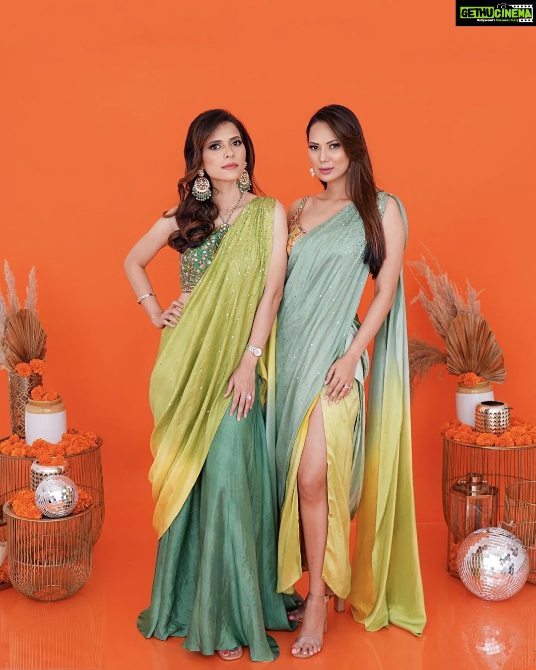 Rochelle Rao Instagram - We had soo much fun shooting this one together! Thanks @the.armoire.pop.up for getting us to do this.. see you all for the pop up at Welcome Hotel Chennai from 11am to 8pm Today! Stunning makeup & Hair by @paletteaffairbypreethi Tag your sis in this one!