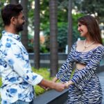 Rochelle Rao Instagram - Full Monsoon feels in this @howwhenwearclothing outfit from our candid shoot with @officialhumansofbombay by @kutbudgram ... love "romancing u" in the rain by baby @keithsequeira