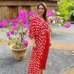 Rochelle Rao Instagram - It's definitely kaftan season with this heatwave right now.. calling the rain! We need you!! @thepotplantclothing loved this comfortable, cool, pretty kaftan, was perfect for my #goatrip @sonyashaikh thank you for introducing me to this brand that creates sustainable inclusive fashion and support Indian artisans & craftsman. #sustainablefashion #handmadewithlove #indianartisans #madeinindia #indiantextiles #lotteryontkss #rochellerao #sustainability