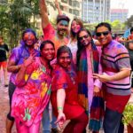 Rochelle Rao Instagram - Didn't actually have a plan today but we just couldn't resist the sounds of #holimasti coming from our garden after 2years! Ended up joining the fun in our building & having a yummy #holilunch as well! Kulfi was the best way to end the party in this crazy heatwave we have been having! Hope you had a #happyholi everyone wishing u #loveandlight #summerscomeearly #happyholi #kero #couplegoals