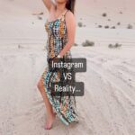 Rochelle Rao Instagram - Instagram vs reality just before I got left behind in the dessert.. 😂 wearing @advdesignhouse stunning gown & thanks to my ace videographer for life @keithsequeira for capturing the true me!