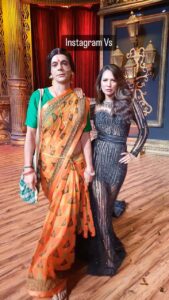 Rochelle Rao Instagram - Instagram vs reality with ‘Rinku Bhabi’ @whosunilgrover and me (A.K.A Lottery) #Enjoy #trendingreels #indiaslaughterchampion #comedy #comedyvideos #anchormode #rochelleraosequeira #rochellerao