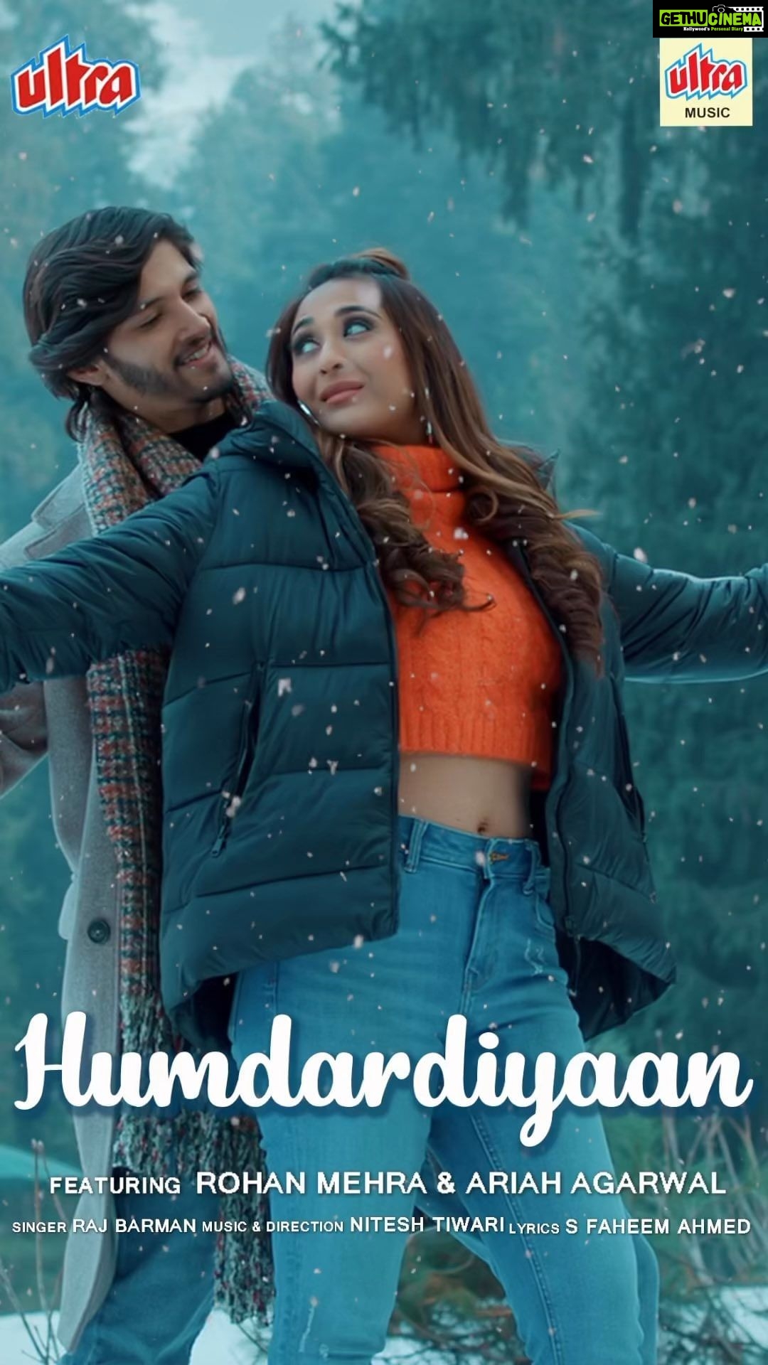 Rohan Mehra - 56.9K Likes - Finally wait is over , Our most awaited Valentine Special song
#Humdardiyaan OUT NOW ❤️
Singer: Raj Barman
Artist: Rohan Mehra & Ariah Agarwal
Lyrics: S. Faheem Ahmed
Music Composer: Nitesh Tiwari
Director: Nitesh Tiwari
DOP: Shakti Indoria
Choreographer: Vikram Sarkar
Pre & Post : The NRT Entertainment
Executive Producer: Sameer Husain
Produce by S and S Entertainment
@rohanmehraa @itisariah @iamrajbarman @niteshtiwari121
#valentinesdayspecial #newsong #romanticsong #bollywoodsong #valentinespecial #newsong2023 #newsongalert #fallinloveagain #newsongrelease #SandSEntertainment
#thenrtentertainment #niteshtiwari
#niteshtiwaricomposer #ultramusic #ultraentertainment #ultra #ultrabollywood