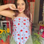 Roopal Tyagi Instagram - ❤️ 🤍 Valentines ready! Last few pieces left of the scarf! 😱order yours now @april21closet #valentines #ootd #heartprinted #scarf #romantic #vdayoutfit