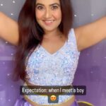 Roopal Tyagi Instagram - Wait for REALITY 🥺 #truestory Comment if this happens to you too! 👇🏼 #funnyreels #dilbara #expectations #reality #dhoom #cute
