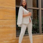 Roshmi Banik Instagram - Classic like white…! 🤍🪬💫 . . . #ootd #white #glam #sunset #goldenhour #sunkissed