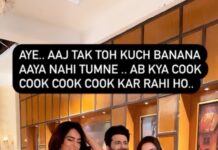 Ruhi Chaturvedi Instagram - When DD called us out on our "Coo"king 😂 @dheerajdhoopar ❤️ #ThoseWereTheDaysMyFriend #ShraddhaArya @ruhiiiiiiiiii