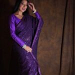 Rupali Ganguly Instagram - No better OOTD than six yards of sheer elegance 💜 Styled By :- @nehaadhvikmahajan Saree :- @neerusindia 📸 @sadaf.nkhan #weekend #purple #fashion #sareelove #purplepassion #sareelove #shimmer #rupaliganguly #anupamaa #instagood #friday #blessed #gratitude #jaimatadi #jaimahakal jewelry: @allthatglitters.jewellery