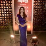 Saba Khan Instagram - Feeling pretty 💜 . Outfit- @ddeepraa . . #sabakhan #timesfoodawards