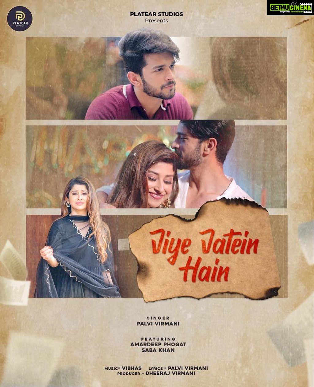 Saba Khan Instagram - It hurts more when the single person you thought will never hurt, hurts you. But again, the life goes on ... Platear Studios Presents Jiye Jatein Hai .... 💔 Beautifully Sung by @itspalvivirmani Starring @amardeep_phogat @sabakhan_ks Directed by @dscreationsofficial Music @vibhasofficial Lyricist: @itspalvivirmani Produced by @virmanidheeraj Releasing on official YouTube channel of @platearstudios on Nov 3 #NewSongAlert #JiyeJateinHain #PalviVirmani #AmardeepPhogat #SabaKhan #PlatearStudios #TeamDSCreations™️