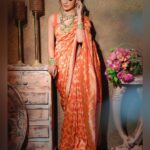 Sana Sayyad Instagram - NAVRATRI:- DAY 7 featuring @sana_sayyad29 as the Modern Indian Goddess where she represents the color ORANGE 🧡 . Shoot Concept & Designed By:- @nehaadhvikmahajan @bridalsbynam . 💄MUA , Hair & Styling :- @nehaadhvikmahajan . 🥻Saree :- @kankatala_ . 💍Jewelery :- @pooja_diamond . 🎥:- @abhay_r_kirti . Makeup :- @maybelline . Managed By :- @allboutcommunication . #sanasayyad #makeup #ootd #nehaadhvikmahajan #makeupbyme💄 #nammakeovers #bride #to #be #bridal #look #bridalmakeupartist #destinationweddingmakeupartist #weddingmakeup #hair #hairstyling #nammakeovers #bollywood #television #makeupartist #mumbai #traveller #all #over #the #globe