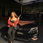 Sanaya Pithawalla Instagram - This car is driving me crazy!! Thank you @mahindra_born_electric @mahindra_auto @mahindraxuv400 #mahindraevfashionfestival #mahindra #BE #xuv #bornelectricvision Hyderabad High-tech City