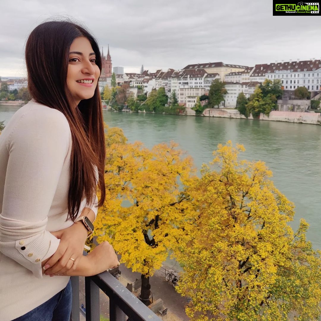Sandipta Sen Instagram - The fall 🍁and me❤️ #throwback #roombalcony #throwbackmemories Basel, Switzerland