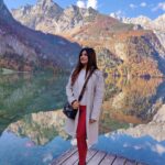 Sandipta Sen Instagram - ''........Pahado mein kho gaya" #mountains #mountainlovers #alps #europetrip2022 #königssee #germany Königsee