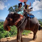 Sanjay Gagnani Instagram - With my Saathi @sanjaygagnaniofficial and Haathi 🐘😜 #traveldiaries #phuket #makingmemories Elephant Sanctuary Phuket